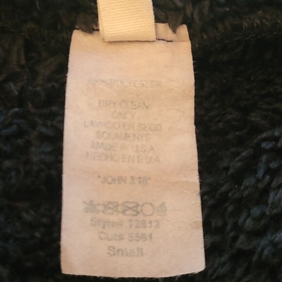 Beeson River Black & Tan Oversized Sherpa Women's Size Small - Picture 8 of 8